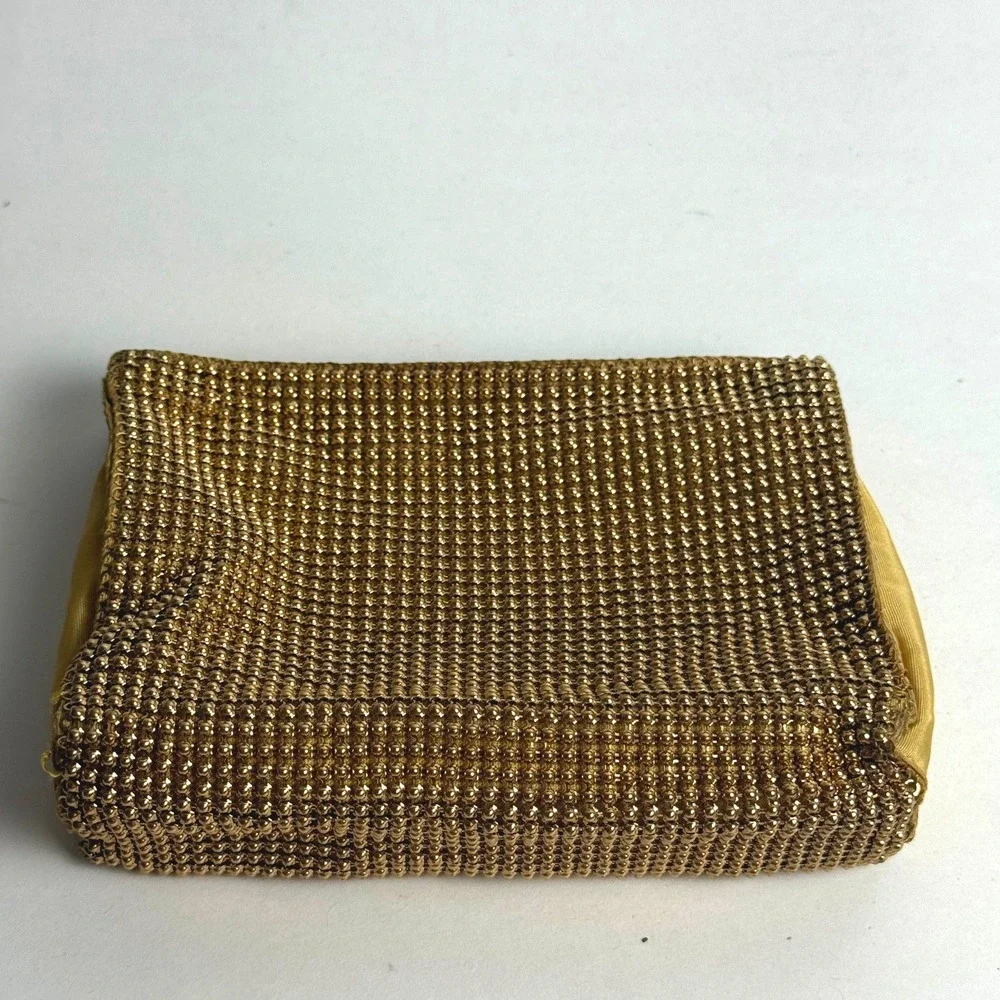 Whiting Davis Gold Mesh Coin Purse Evening Bag Vintage Clutch